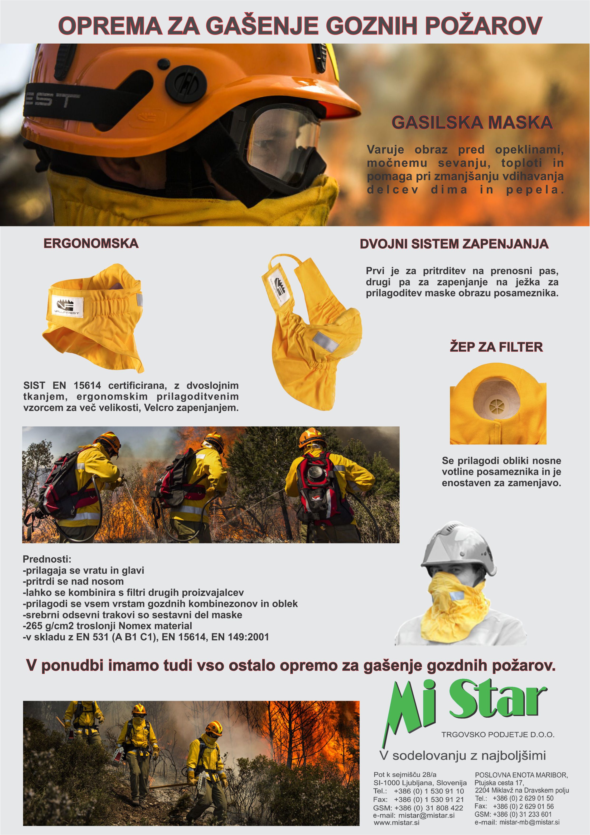 Gasilska maska za gozdne požare