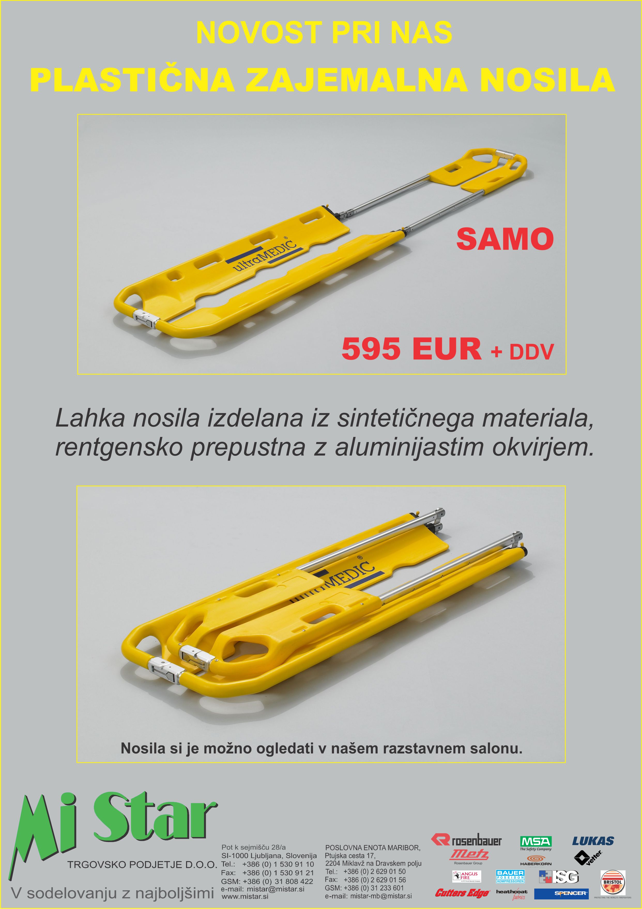 Plastična zajemalna nosila