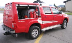 Gasilsko vozilo za gašenje gozdnih požarov v Centru za požarno varnost HELIOS
